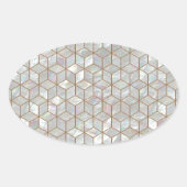 Mutter von Perlsteinen Ovaler Aufkleber (Vorderseite)