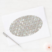 Mutter von Perlsteinen Ovaler Aufkleber (Umschlag)