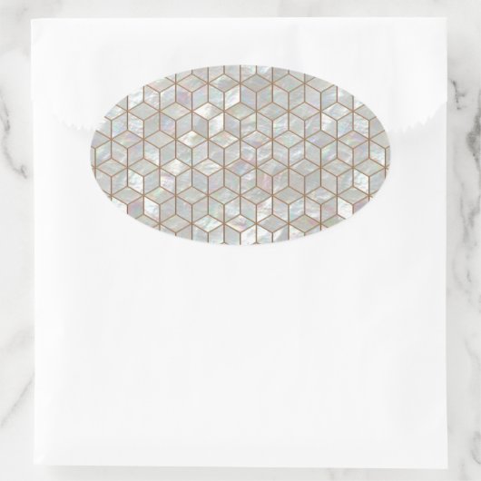 Mutter von Perlsteinen Ovaler Aufkleber (Tasche)