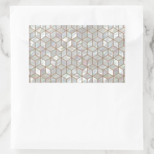 Mutter von Perlsteinen Rechteckiger Aufkleber (Tasche)