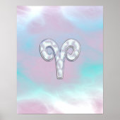 Mutter von Perlstil Aries Zodiac Sign Poster (Vorne)