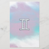 Mutter von Perlstil Gemini Zeichen Briefpapier (Vorderseite)