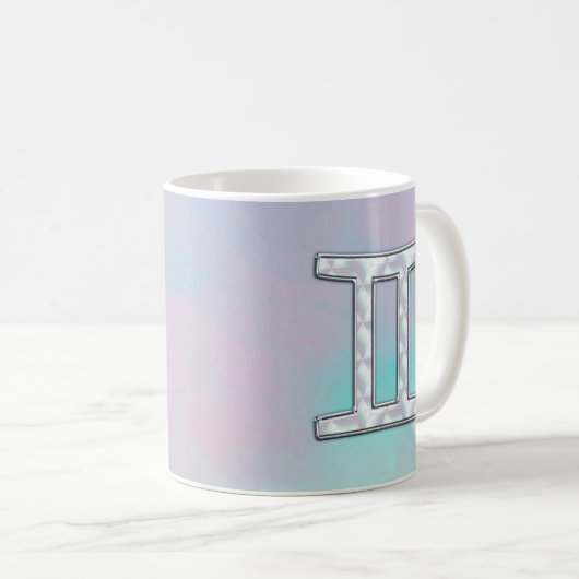 Mutter von Perlstil Gemini Zeichen Kaffeetasse (VorderseiteRechts)
