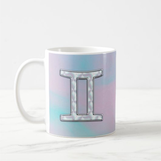 Mutter von Perlstil Gemini Zeichen Kaffeetasse (Links)