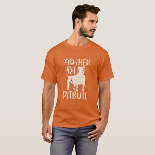 Mutter von Pitbull-Freunden T-Shirt (Vorne ganz)