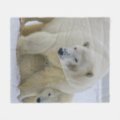 MUTTER VON POLENBÄDERN UND KUB NORDALASKA FLEECEDECKE (Vorderseite (Horizontal))