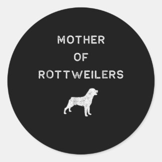 Mutter von Rotweilern Runder Aufkleber