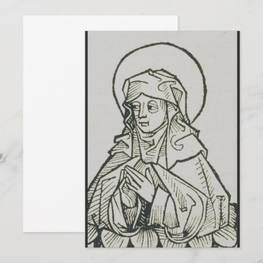 Mutter von Saint Monica, Augustine, Hippo Dankeskarte (Vorne/Hinten)