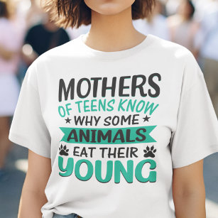 Mutter von Teens lustiger sarkastischer ironischer T-Shirt