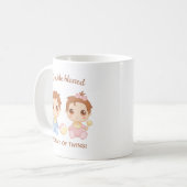 Mutter von Twins Baby Boy and Girl Kaffeetasse (Vorderseite Links)