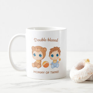 Mutter von Twins Baby Boy Bear Jumpsuit Kaffeetasse