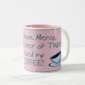 Mutter von Twins Zweifarbige Tasse (VorderseiteRechts)