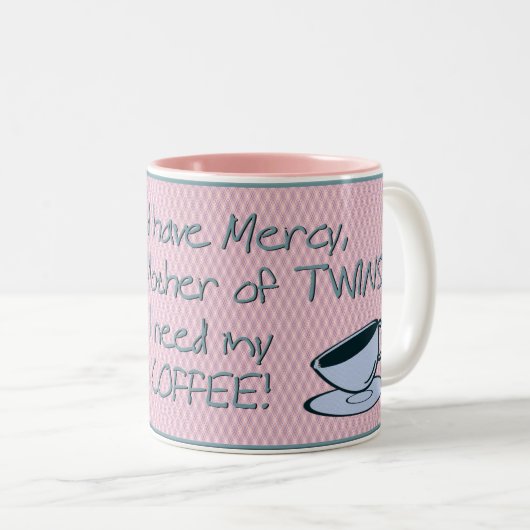 Mutter von Twins Zweifarbige Tasse (VorderseiteRechts)