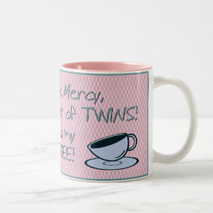 Mutter von Twins Zweifarbige Tasse