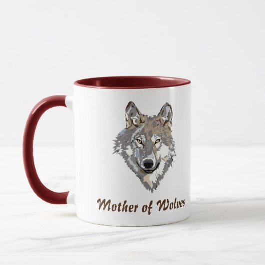 Mutter von Wölfen Kaffeetasse (Links)