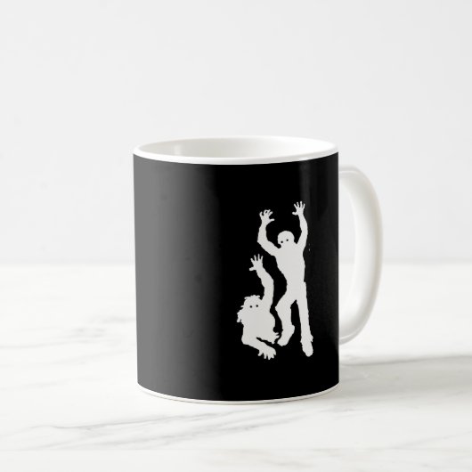 Mutter von zwei Ghouls Funny Mama Halloween Tasse (VorderseiteRechts)