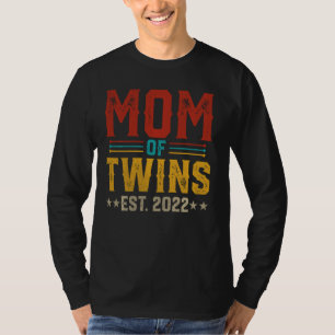 Mutter von Zwillingen 2022 Retro Vintage Zwillings T-Shirt