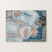 Mutter wäscht ihr schlafloses Kind Puzzle (Horizontal)