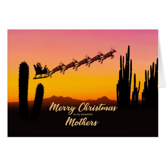 Mütter Weihnachten über Wüste (Vorderseite (Horizontal))
