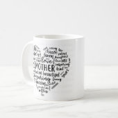 Mutter Welt Wolke Kaffeetasse - Schön, fürsorglich (Vorderseite Links)
