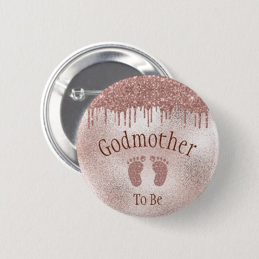 Mütter werden Baby Dusche pink Girl Babyfütterung Button (Vorne & Hinten)