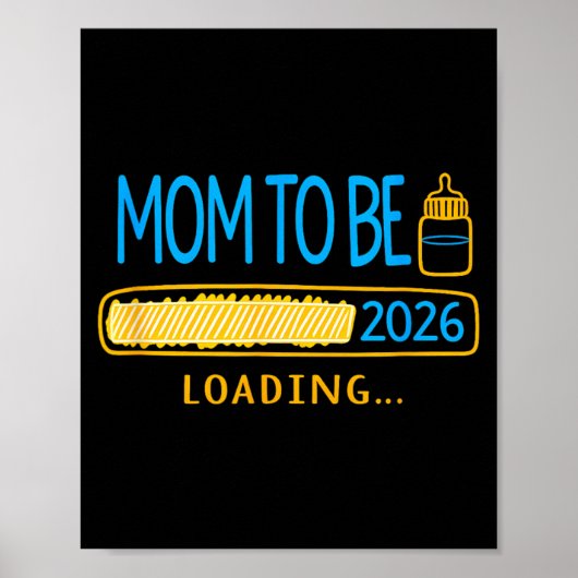 Mutter werdende 2026 Mama ladend neue Mutter Est 2 Poster (Vorne)