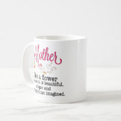 Mutter wie eine Blume, jede ist wunderschön Kaffeetasse (Vorderseite Links)