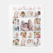 Mutter Wir Liebe Sie 17 Foto Script Personalisiert Fleecedecke (Vorderseite)