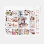 Mutter Wir Liebe Sie 17 Foto Script Personalisiert Fleecedecke (Vorderseite (Horizontal))