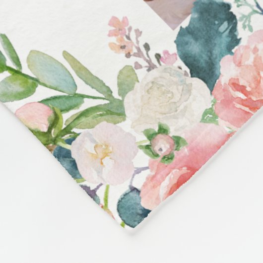 Mutter wir Liebe Sie 39 Foto handgeschriebene Blum Fleecedecke (Ecke)