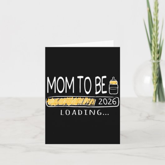 Mutter wird 2026 werdende Mami neue Mama est 2026 Karte (Vorderseite)