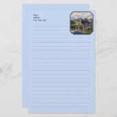 Mutter Wolf & Welpen Bergflusstal Briefpapier (Vorne/Hinten)