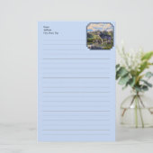 Mutter Wolf & Welpen Bergflusstal Briefpapier (Stehend Vorderseite)