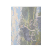 Mutter Wolf & Welpen Bergflusstal Notizblock (Rotiert)