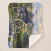 Mutter Wolf & Welpen Bergflusstal Sherpadecke (Vorderseite)