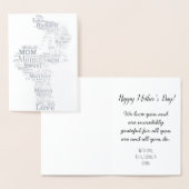 Mutter Word Art Folienkarte (Anzeige)