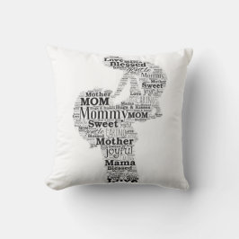 Mutter Word Art Kissen