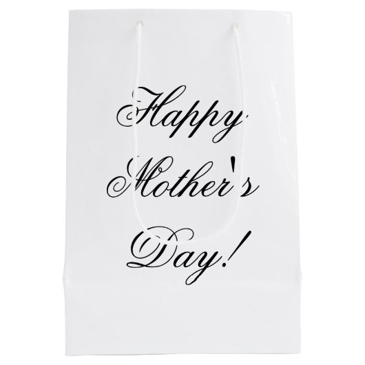 Mutter Word Art Mittlere Geschenktüte (Rückseite)