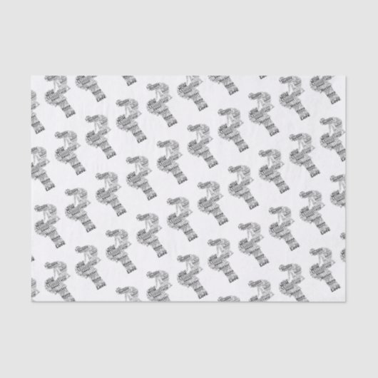 Mutter Word Art Seidenpapier (Vorderseite)