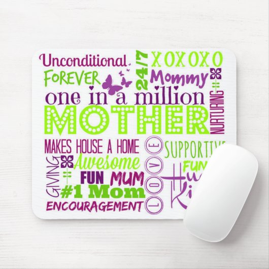 Mutter-Wort-Kunst-Mausunterlage Mousepad (Mit Mouse)
