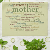 Mutter-Wort-Wolke Handtuch (Gefaltet)