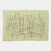 Mutter-Wort-Wolke Handtuch (Horizontal)