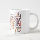 Mutter-Wort-Wolke Jumbo-Tasse (Rechts)