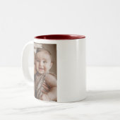 Mutter zart Kiss Zweifarbige Tasse (Vorderseite Links)