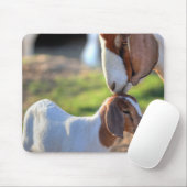 Mutter-Ziege u. Baby Mousepad (Mit Mouse)