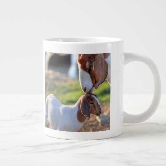Mutter Ziege und Baby Jumbo-Tasse (Rechts)