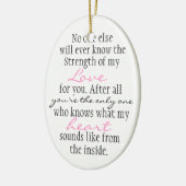 Mutter-Zitat Keramik Ornament (Links)