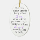 Mutter-Zitat Keramikornament (Links)