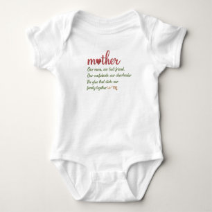 Mutter Zitat Tribute Baby Strampler
