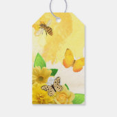 Mutter zu Honey Yellow Flowers Babydusche Geschenkanhänger (Rückseite)